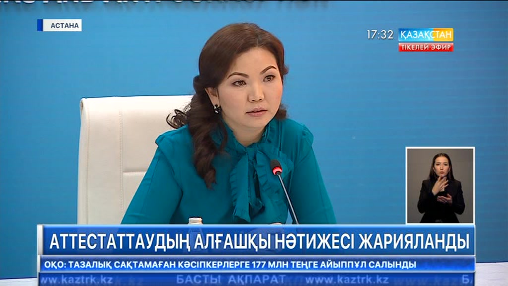 Аттестаттаудың алғашқы нәтижесі жарияланды