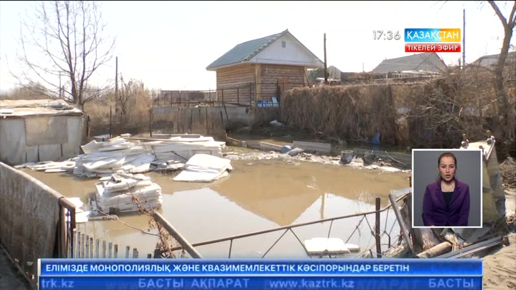 Қостанайда саяжай аумағында орналасқан бірнеше үйді су басты