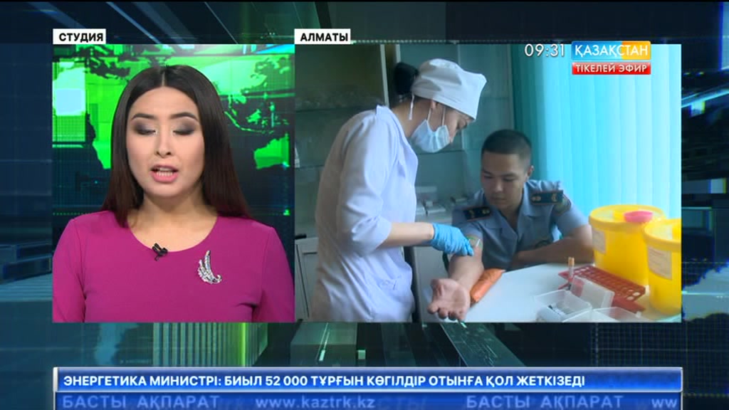 Алматылық полицейлер балалар үшін қан тапсырды