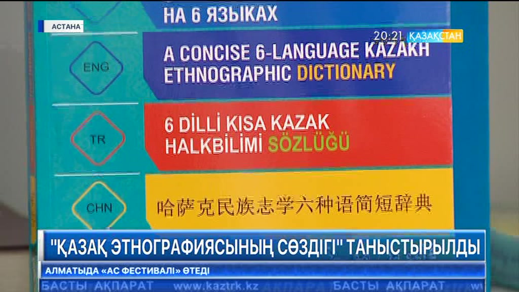 Бүгін елордада «Қазақ этнографиясының сөздігі» таныстырылды