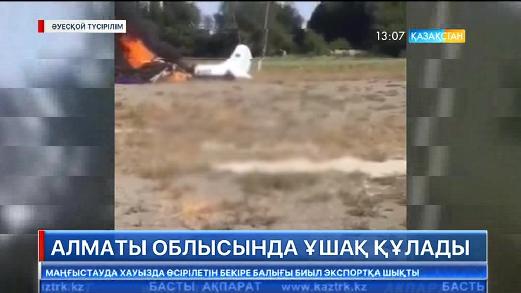 Бүгін Алматы облысында ұшақ құлады