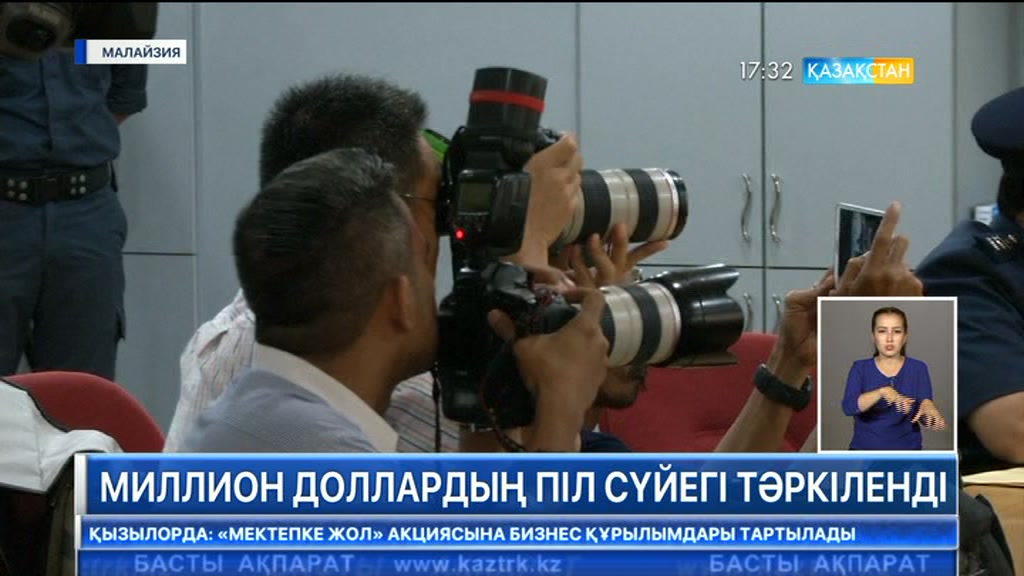 Малайзияда құны миллион доллар болатын піл сүйегі тәркіленді