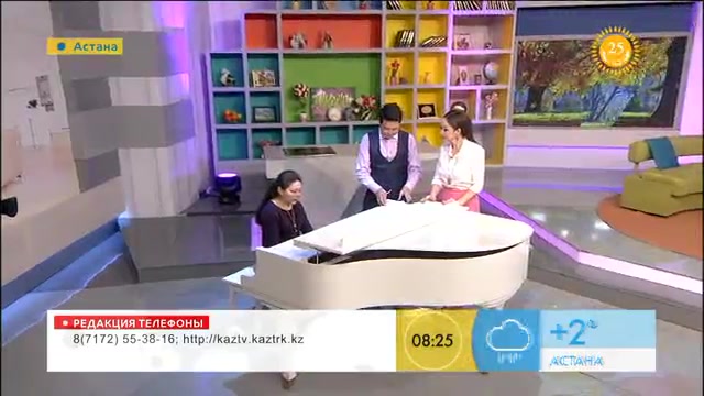 Пианист, «Болашақ» бағдарламасының түлегі Саида Қалықова «Таңшолпанға» өз туындысын тарту етті