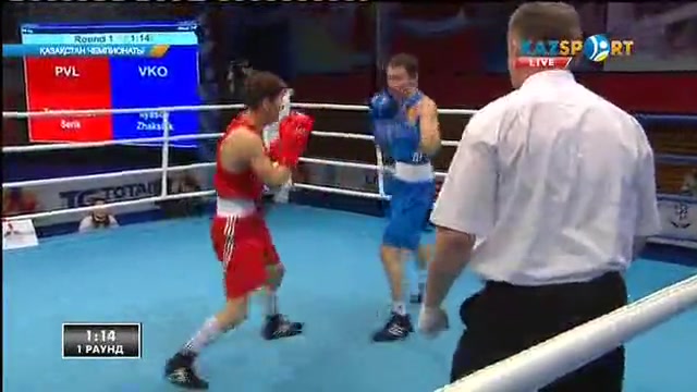Бокстан Қазақстан чемпионаты: 18 жастағы Серік Теміржанов (60 кг) қарсыласын айқын басымдылықпен ұтты