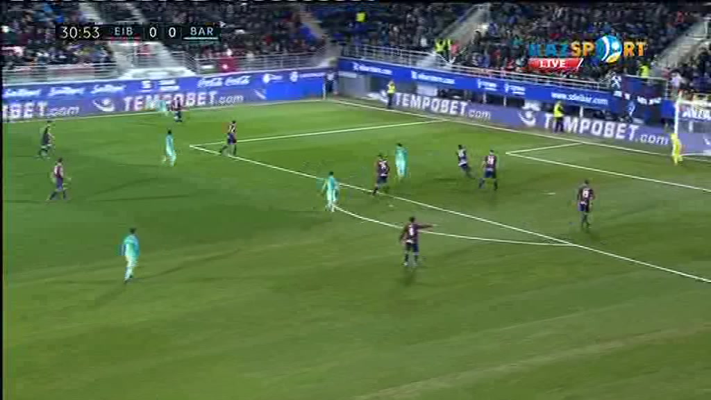 «Эйбар» - «Барселона»: Денис Суарестің голы - 0:1