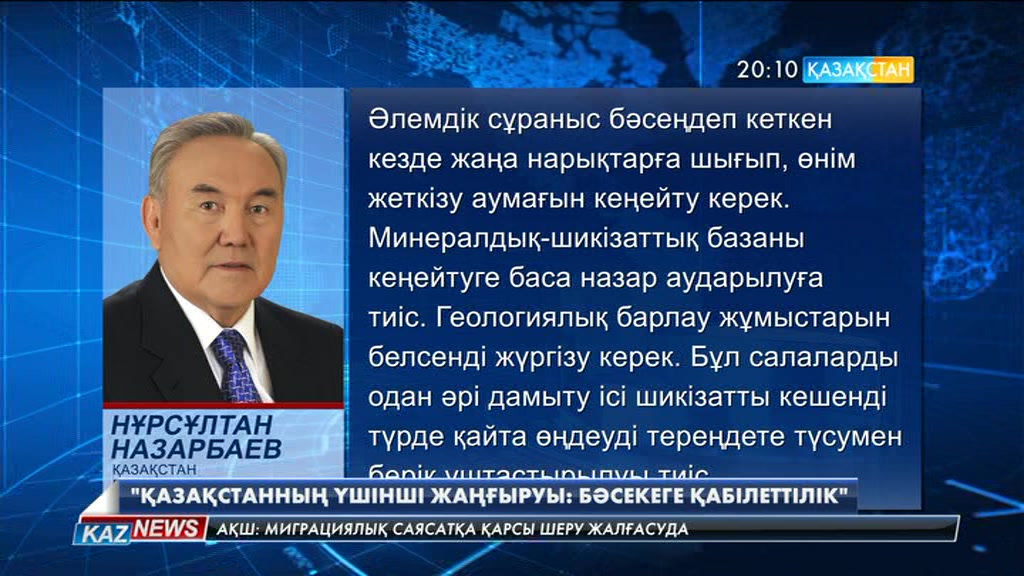 Елбасы Жолдауындағы негізгі міндеттер